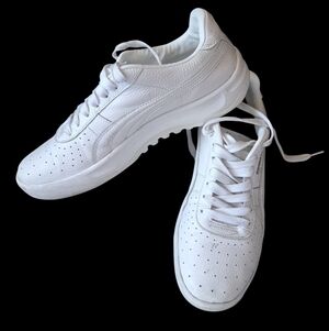 Mens PUMA GV special White Leather Sneakers Shoes style 3666 13-01 Size 9